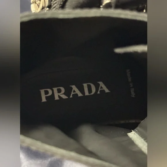 Prada Women's Black Combat Boots Monolith - Picture 4 of 12